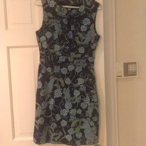 Blue and green Lilly dress with pockets